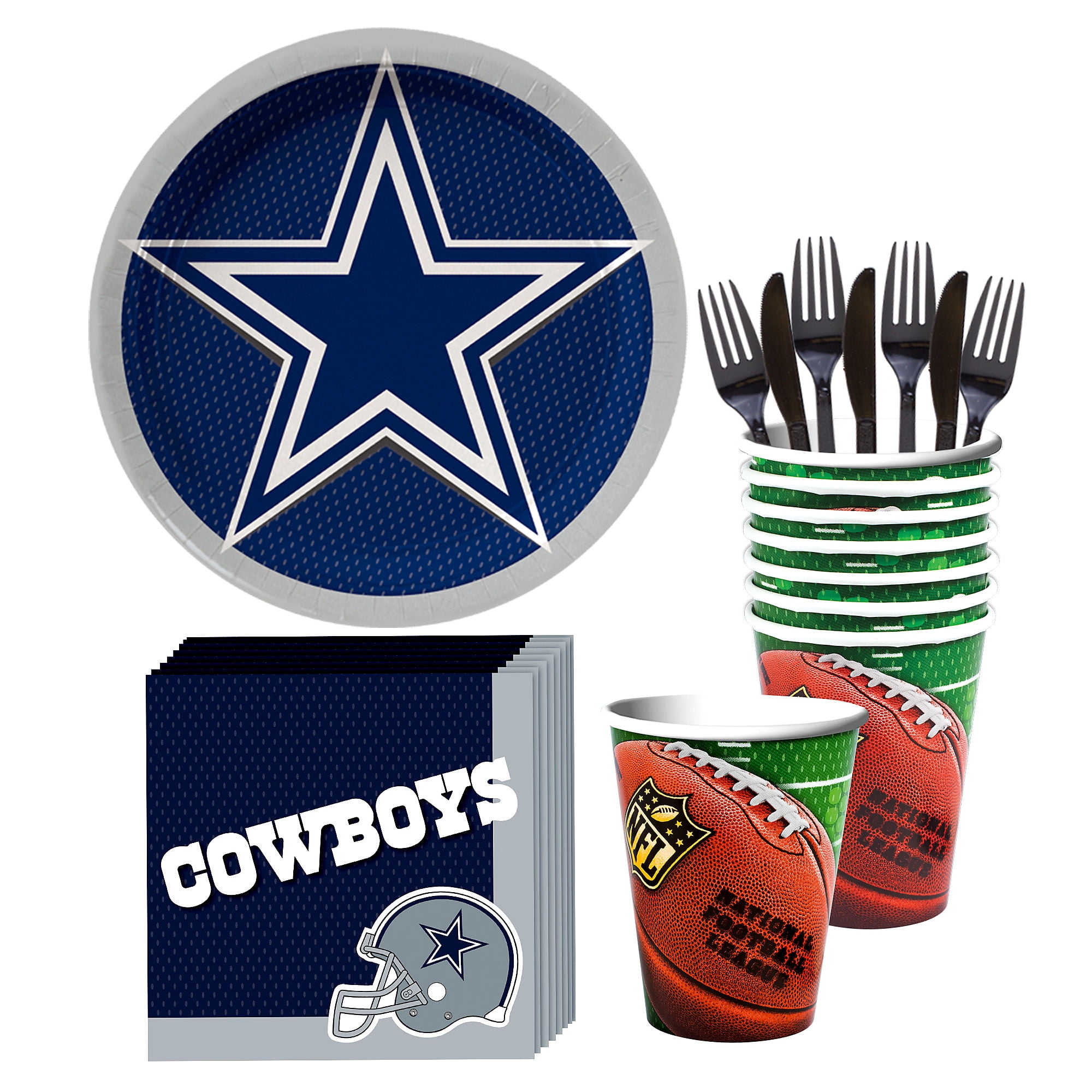 Party City Football Party Supplies for 18 Guests, Include Paper Plates
