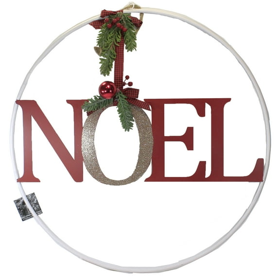 Christmas Noel Hanging Ring Metal Greenery Holiday 3800423