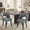 Gray, variant on S-HOME Mid Century Modern Dining Chairs Set of 2, Solid Wood Legs, Curved Back, Upholstered, for Kitchen/Dining Room