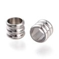 thumbnail image 2 of Tarnish Resistant 202 Stainless Steel Beads Grooved Column Stainless Steel Color 5x6mm Hole: 4.5mm, 2 of 2