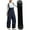 Waterproof-Navy, variant on Snow Bibs Women Waterproof Winter Adjustable Traps Overalls Loose Fitted Adjustable Hem Ski Snowsuits Insulated Snowboarding Pants with Zipper Pockets