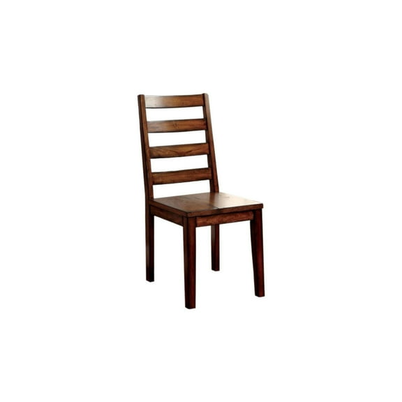 Maddison Contemporary Side Chair, Tobacco Oak Finish, Set Of 2