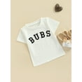 thumbnail image 3 of Kiapeise Toddler Baby Boy Summer Tees Shirts Basic Short Sleeve Crewneck BUBS Letter Print Tops, 3 of 8