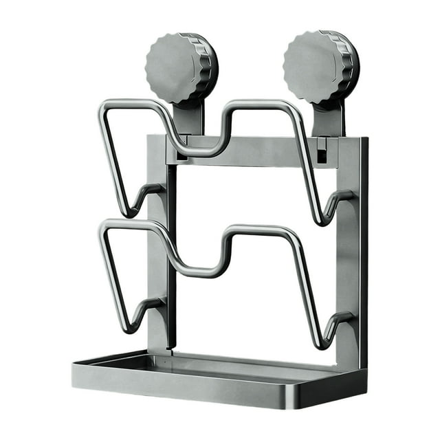 Huanglei Kitchen Lid Storage Rack Multifunctional Lid Holder U Shaped Vertical Holder With Removable Drip Tray For Countertop And Stove Top Has A Lid Storage Function