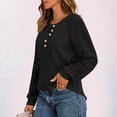 thumbnail image 3 of LIaqionyy Womens Long Sleeve Shirts Lace Tops Fall Fashion Outfits Business Casual Blouses Lightweight Sweater, 3 of 5