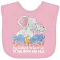 thumbnail image 3 of Inktastic My Babysitter Loves Me to the Moon and Back Elephant Family Boys or Girls Baby Bib, 3 of 4