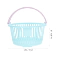 thumbnail image 4 of FESTFENDS 2 Pcs Panier de Rangement Magasinage Bleu Ciel Plastique à Main pour Bureau, 4 of 4