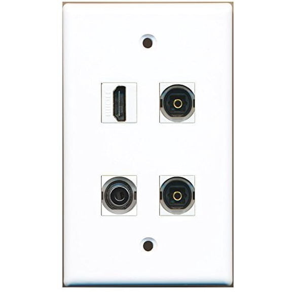RiteAV - 1 Port HDMI 2 Port Toslink 1 Port 3.5mm Wall Plate