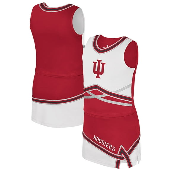 Girls Youth Colosseum Crimson Indiana Hoosiers Lollipop Park Cheer Two-Piece Set