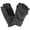 Dark Gray, variant on BambooMN Wool Acrylic Knitted Winter Convertible Half Fingerless Glove Mittens Combo - Black - 1 Pair
