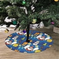 thumbnail image 2 of FMSHPON Winter Blue Background Xmas Christmas Tree Skirt Stand Mat for Holiday Party Decoration Indoor Outdoor 36 inches, 2 of 3