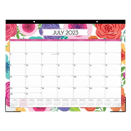 UPC: 0699931907184 | 2023-2024 Monthly Desk Pad Calendar  22×17  Blue Sky  Mahalo