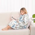 thumbnail image 4 of Princess Pattern Blanket Hoodies for Kids 6-13YR Oversize Wearable Blanket Hoodies for Boys Girls Teens, 4 of 7