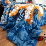 Naruto Kids 4 Piece Blue Reversible Comforter, Bed in a Bag, Twin