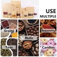 thumbnail image 4 of 50pcs Kraft Paper Bag with Window Resealable Food Storage Ziplock Bag Stand Up Large Pouches 3.5×5.5in, 4 of 8