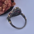 thumbnail image 5 of Women's Bee Ring European Gothic Copper Metal Ruby Gemstone Black Gunmetal Plated Animal Jewelry Diamond Accent, 5 of 6