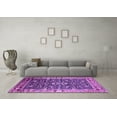 thumbnail image 3 of Ahgly Company Indoor Round Oriental Purple Industrial Area Rugs, 4' Round, 3 of 4
