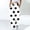 64#White, variant on Dwaogom Women's Cargo Jogger Pants Fashion Blocked Printed Drawstring Pocket Bound Ankle Pants