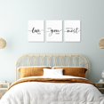 thumbnail image 2 of Love You More Bedroom Wall Decor:3 Piece Love Quotes Wall Decor Above Bed,Love You Most Bedroom Signs Farmhouse Decor Romantic Minimalist Wall Art,Modern Master Bedroom Decor for Couples,12"x16", 2 of 7