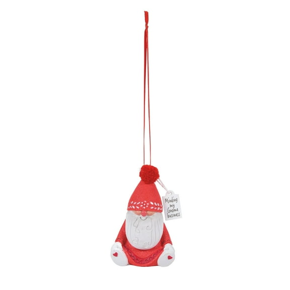 Department 56 Snowpinions Minding My Gnome Business Hanging Ornament, 3.15 Inch, Multicolor