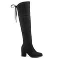 thumbnail image 3 of Ferwind Women's Over-the-Knee Boots Slouch Micro Suede Adult Charcoal  7, 3 of 9