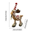 thumbnail image 2 of Wizlet Reindeer Christmas Decoration Winter Holiday Deer Decor Gnome Plush for Home Indoor,Cute Rustic Xmas Moose Ornaments for Bedroom Tabletop Decor,Gift Idea (B), 2 of 5