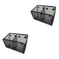thumbnail image 1 of relayinert Magnetic Pencil Holder Black Mesh Basket Table Locker for Refrigerator 2 grid Small 2Set, 1 of 6