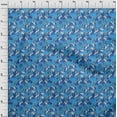 thumbnail image 4 of oneOone Polyester Spandex Medium Blue Fabric Tropical Quilting Supplies Print Sewing Fabric By The Yard 56 Inch Wide, 4 of 5