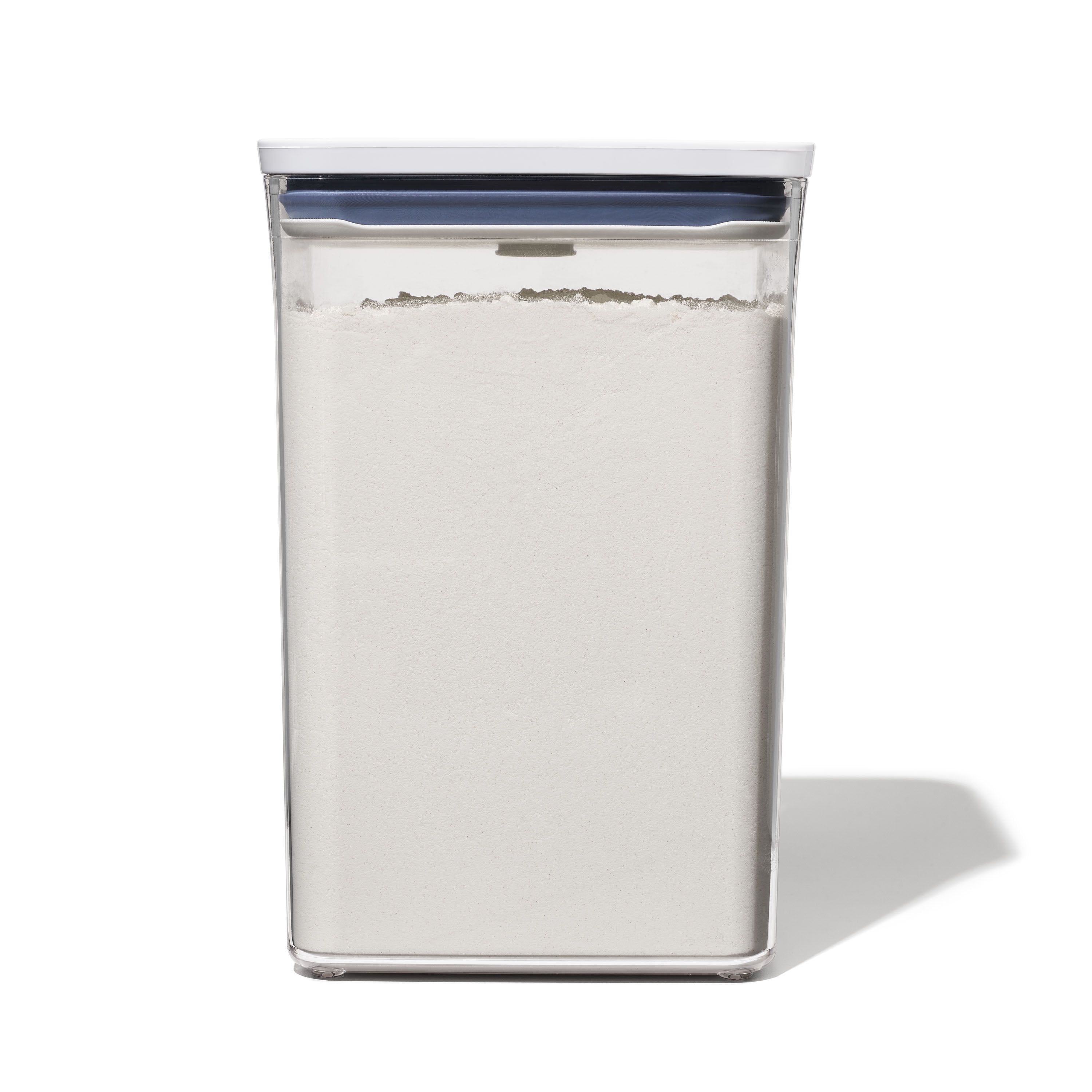 (2 pack) OXO POP Container 4.4-Qt Medium Big Square Food Storage Container, White