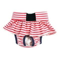 thumbnail image 2 of Pebbuoy Dog Menstrual Pants Female Dog Sanitary Pants Dog Period Panties Breathable Stripe Pattern Prevents Soiling Harassment Female Dog Diaper Briefs for Untrained Puppies, 2 of 8