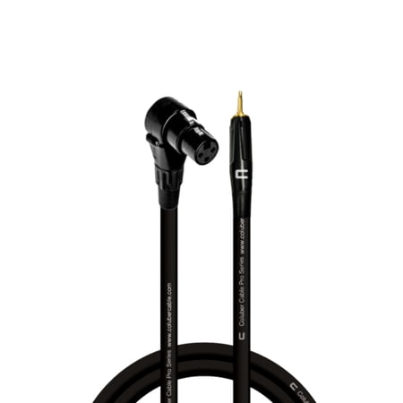 Coluber Cable - Right Angle XLR Female to 3.5 TS Male - Pro 3-Pin Connector