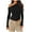 Black, variant on Women's Plus Size T Shirt Slanted Collar Off Shoulder Long Sleeve Knit Top Summer High End Designer Fashion Apparel