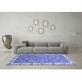 thumbnail image 3 of Ahgly Company Indoor Square Abstract Blue Modern Area Rugs, 3' Square, 3 of 4