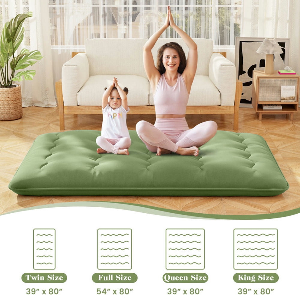 Barara King Mattress, Floor Mattress, Sleeping Pad,Floor Mattress with Washable Cover and Carry Bag-Full Size