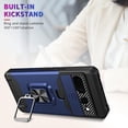 thumbnail image 4 of for Google Pixel 7 Pro Case with Camera Cover, Slide Lens Protection Phone Case with Card Holders Built-in Magnetic Kickstand Cover for Google Pixel 7 Pro TC Purple, 4 of 7