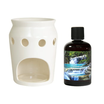 Mainstays Tealight Warmer With Universal Fragrance Oil, Hidden Springs, (5 Fl Oz), White