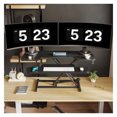Yunwen 42" Height Adjustable Office Desk Riser Black Standing Desk