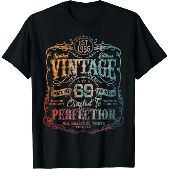 Vintage 1956 Limited Edition Shirt 69 year old 69th Birthday T-Shirt100% cotton