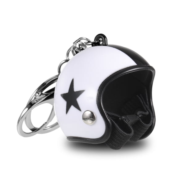 Seitruly Llavero retro único, opción de regalo para entusiastas de las motocicletas. Llavero retro con cierre funcional. Teléfono y Comunicación Estrella blanca