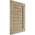thumbnail image 2 of Ekena Millwork 12"W x 15"H Timberthane Hand Hewn Vertical Faux Wood Non-Functional Gable Vent, Primed Tan, 2 of 5