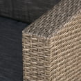 thumbnail image 5 of Outdoor Wicker Loveseat and Coffee Table Set with Cushions, Black ,Grey, 5 of 12