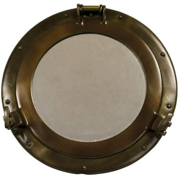 11" Aluminum Porthole MIRROR (Antique Bronze Oil Rubbed Finish)