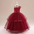 thumbnail image 2 of Rhuody Girls Dresses Paghetti Strap Fluffy Tulle Flower Girl Dress Solid Color Colors Kids Wedding Formal Gown Charm Playsuit, 2 of 9