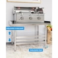 thumbnail image 5 of Stainless Steel Equipment Stand 28" x 24" with Undershelf, [NSF Certified][Heavy Duty] Stand Grill Table, Commercial Prep &amp; Work Table for Home, Restaurant, Hotel, 5 of 9