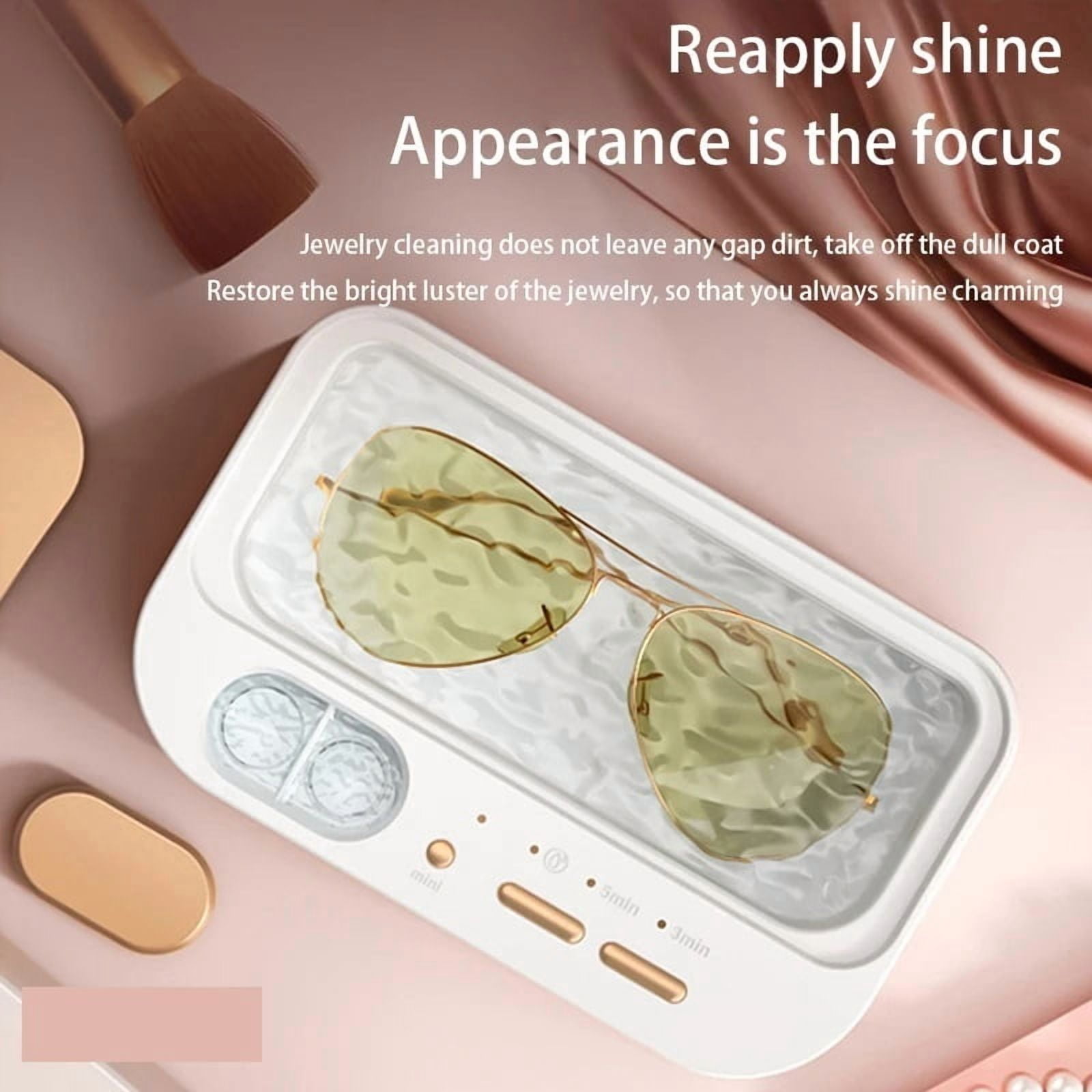Ultrasonic Cleaner Upgrated Contact Lens Cleaning Machine Jewelry Cosmetic Contact Lenses Makeup Brush High Ultrasonic
