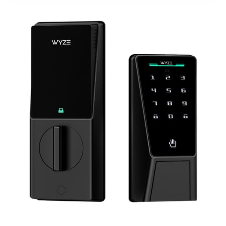 Wyze - Palm Lock Smart Door Lock with Palm Vein Recognition, Keypad, Auto Lock, Dual Battery, Wi-Fi, BHMA3 Certified - Black