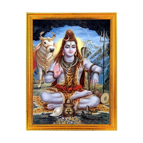 Shiv-Religious God Photo Frame for Home & Pooja Room Decor