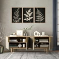 thumbnail image 3 of Black Tan Fern Leaf Framed Canvas Wall Art Set, Minimalist Botanical Wall Decor, Nature Fern Plant Silhouette Wall Painting, Modern Art Print for Living Room, Bedroom, Office 16"x24"x3, 3 of 6