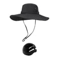 thumbnail image 1 of Gorra de pescador Salvador con caparazón duro sombrero de playa negro, 1 of 10