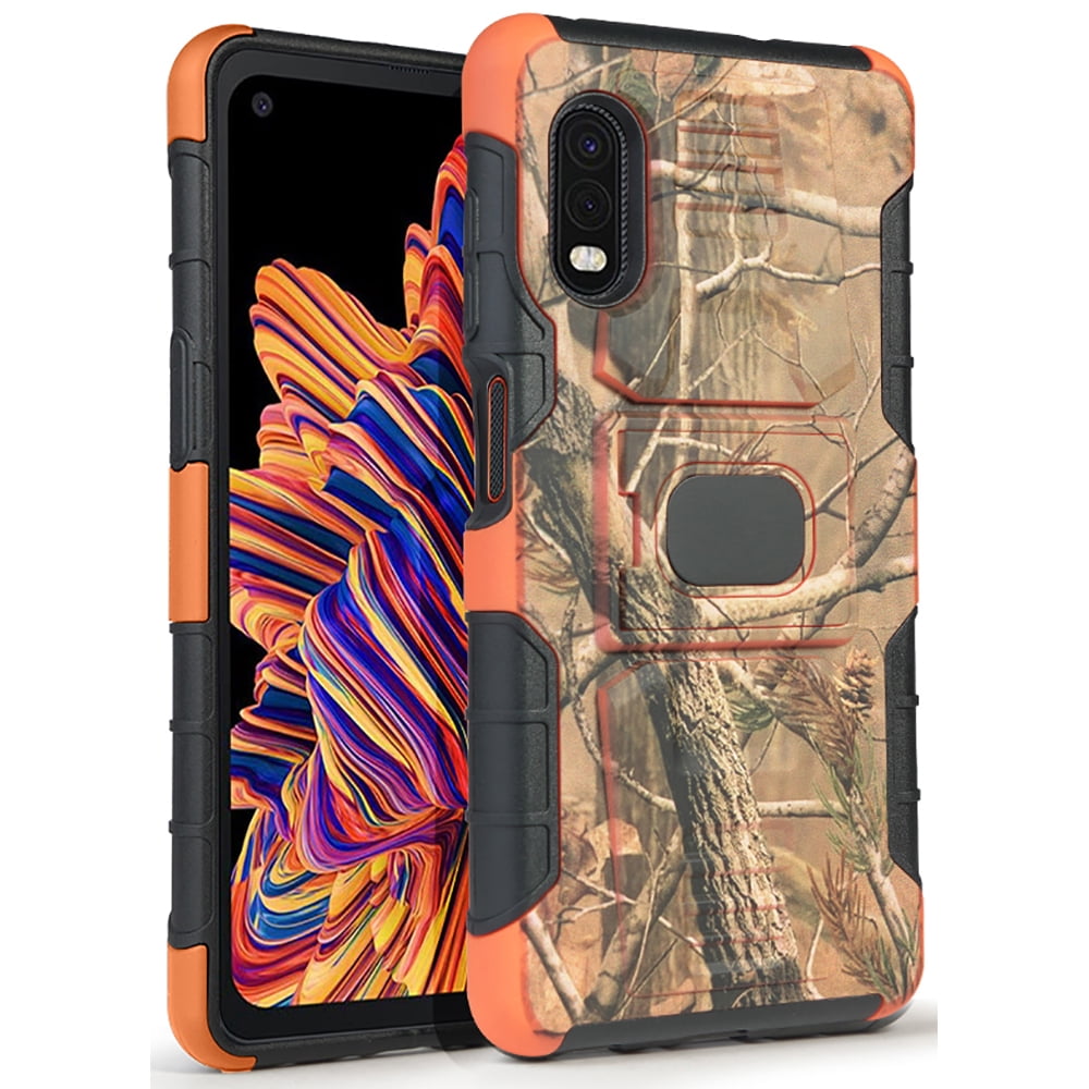 Case for Galaxy XCover Pro, Nakedcellphone Rugged Ring Grip Cover with